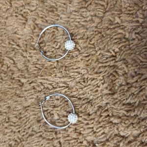 Silver dangle earrings